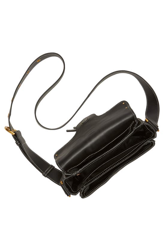 Shop Vince Camuto Macey Leather Crossbody Bag In Black Cowbos