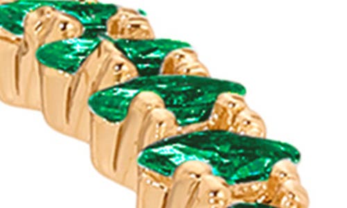 Ettika Dainty Marquise Cubic Zirconia Hoop Earrings In Green
