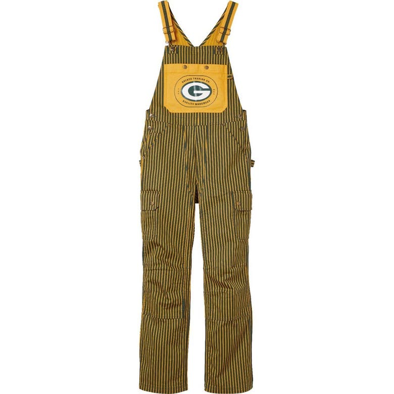 Packers Duluth Fire Hose Bib Overalls 46x30 Green & Gold