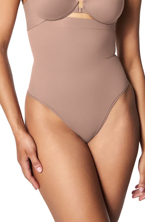 Spanx Thinstincts 2.0 High-waist Shaping Thong In Cafe Au Lait