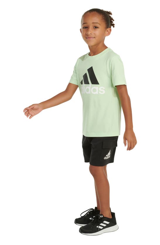 Shop Adidas Originals Adidas Kids' Graphic T-shirt & Cargo Shorts Set In Semi Green Spark