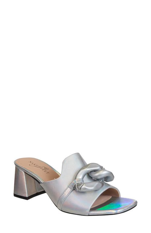 Coterie Block Heel Sandal in Silver