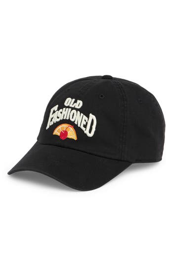 American Needle Old Fashioned Embroidered Baseball Cap In Black