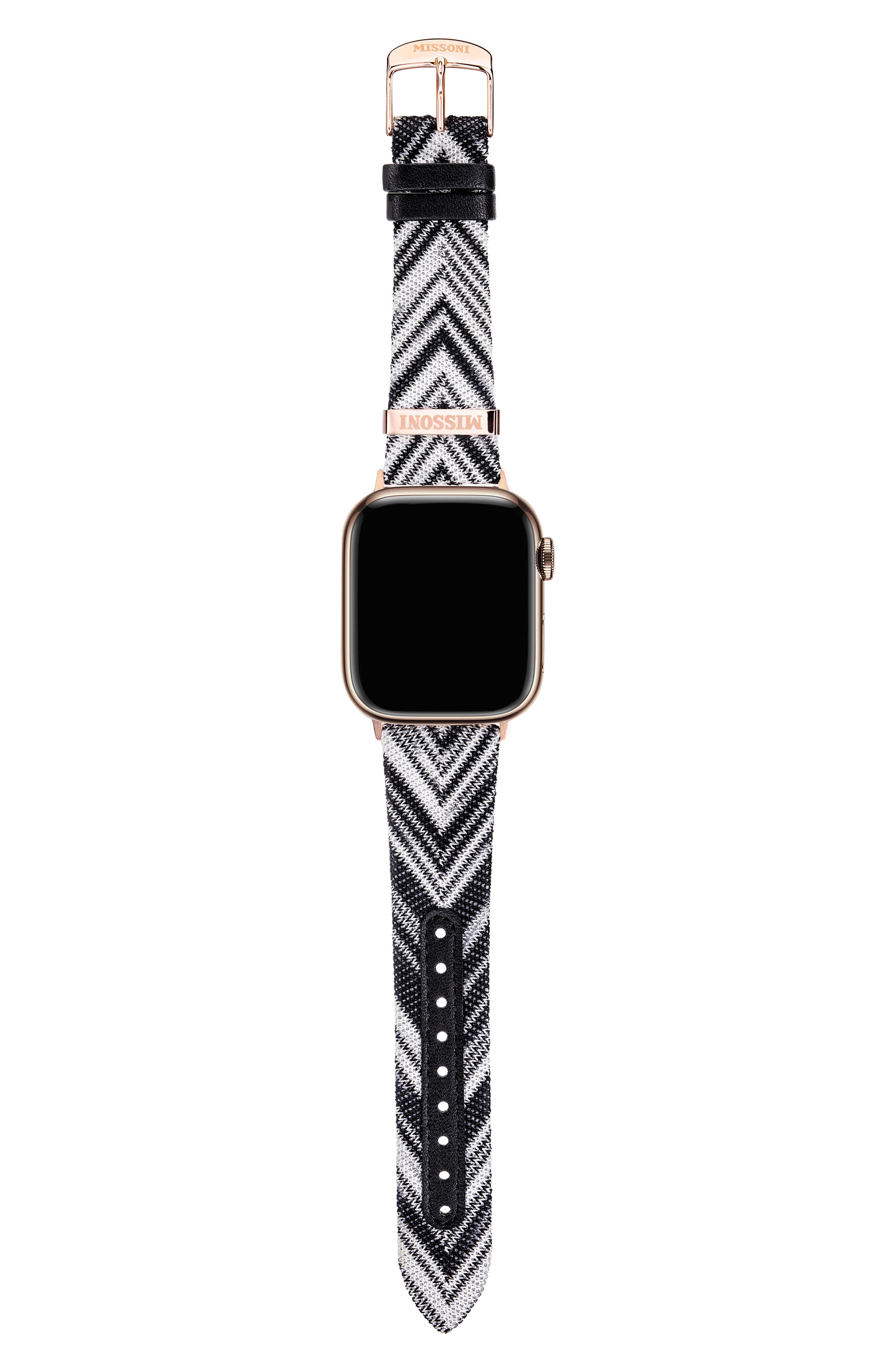 Missoni Zigzag Leather 24mm Apple Watch® Watchband Nordstrom