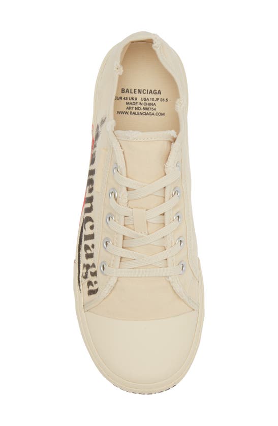 Shop Balenciaga Paris Low Top Sneaker In Political Print/ White