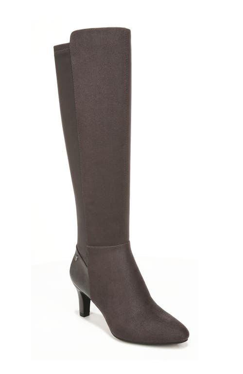 Gracie Knee High Boot in Stone Grey