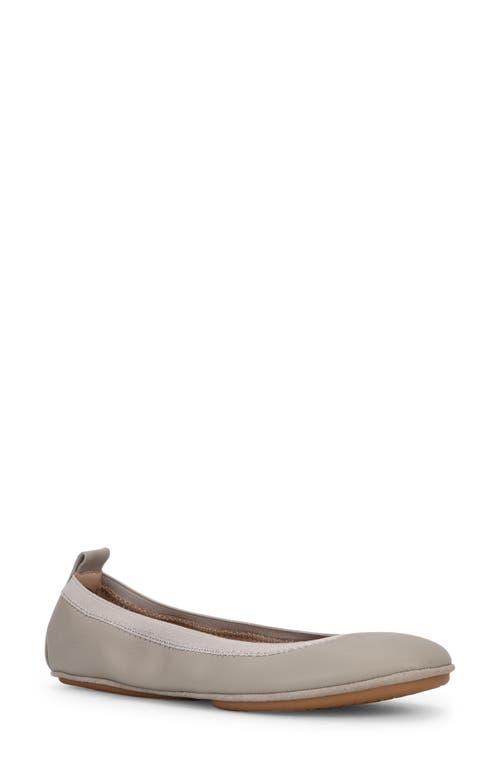 Samara Foldable Ballet Flat in Simply Taupe Leather