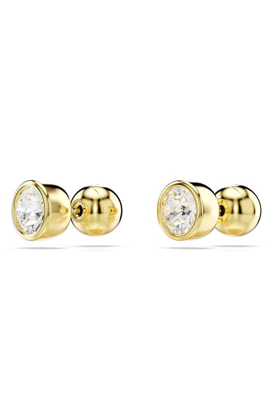 Shop Swarovski Imber Crystal Stud Earrings In Gold