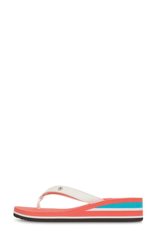 Floopi Flip Flop Wedge Sandal In Red