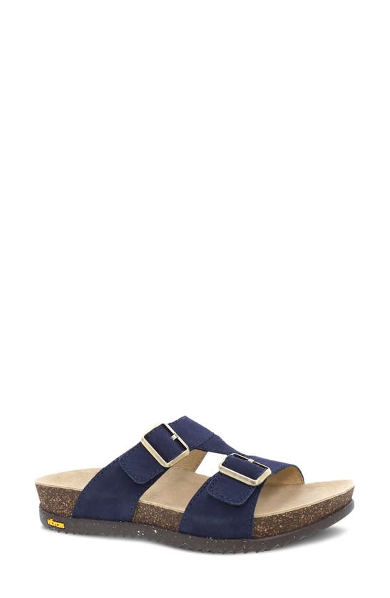 Shop Dansko Dayna Strappy Slide Sandal In Navy