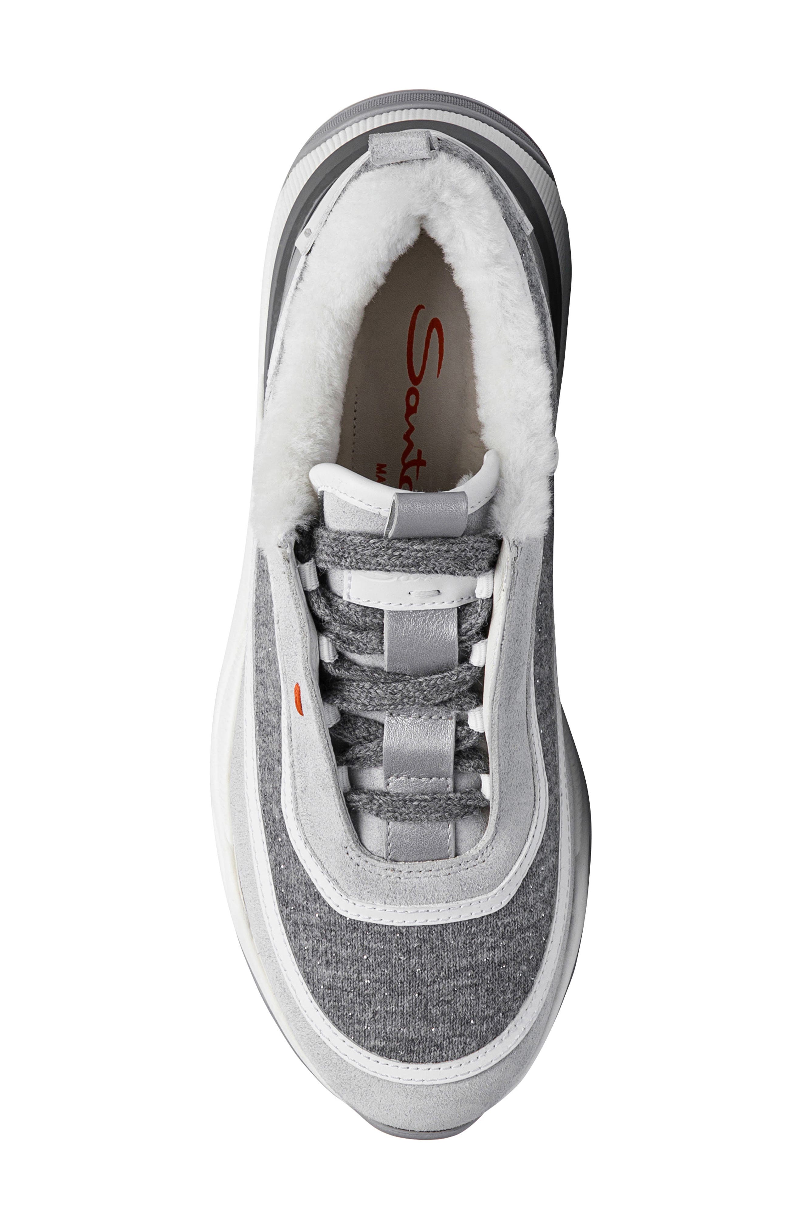 shearling wedge sneaker