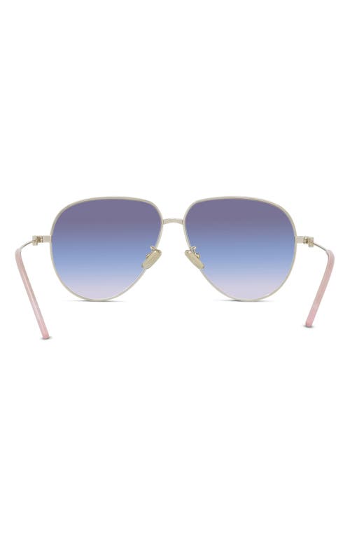 Givenchy Gv Speed Gradient Pilot Sunglasses In Gold/gradient Mirror Violet
