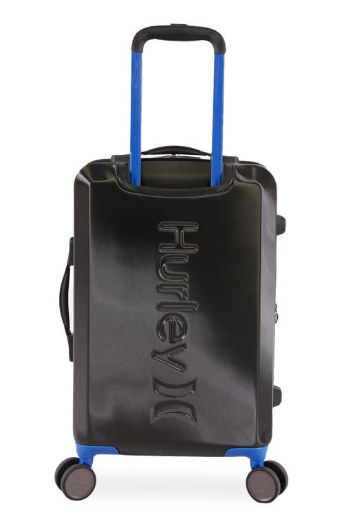 Shop Hurley Wave 21" Hardshell Spinner Suitcase In Black/blue