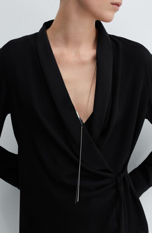 Shop Mango Rider Wrap Shirt In Black