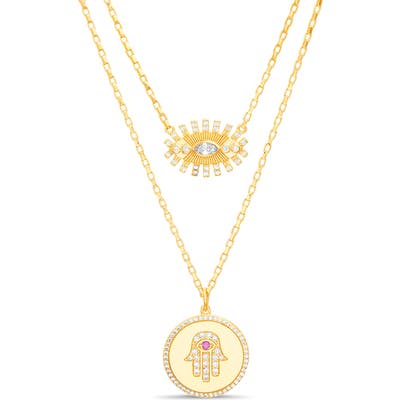 Lesa Michele Layered Pendant Necklace