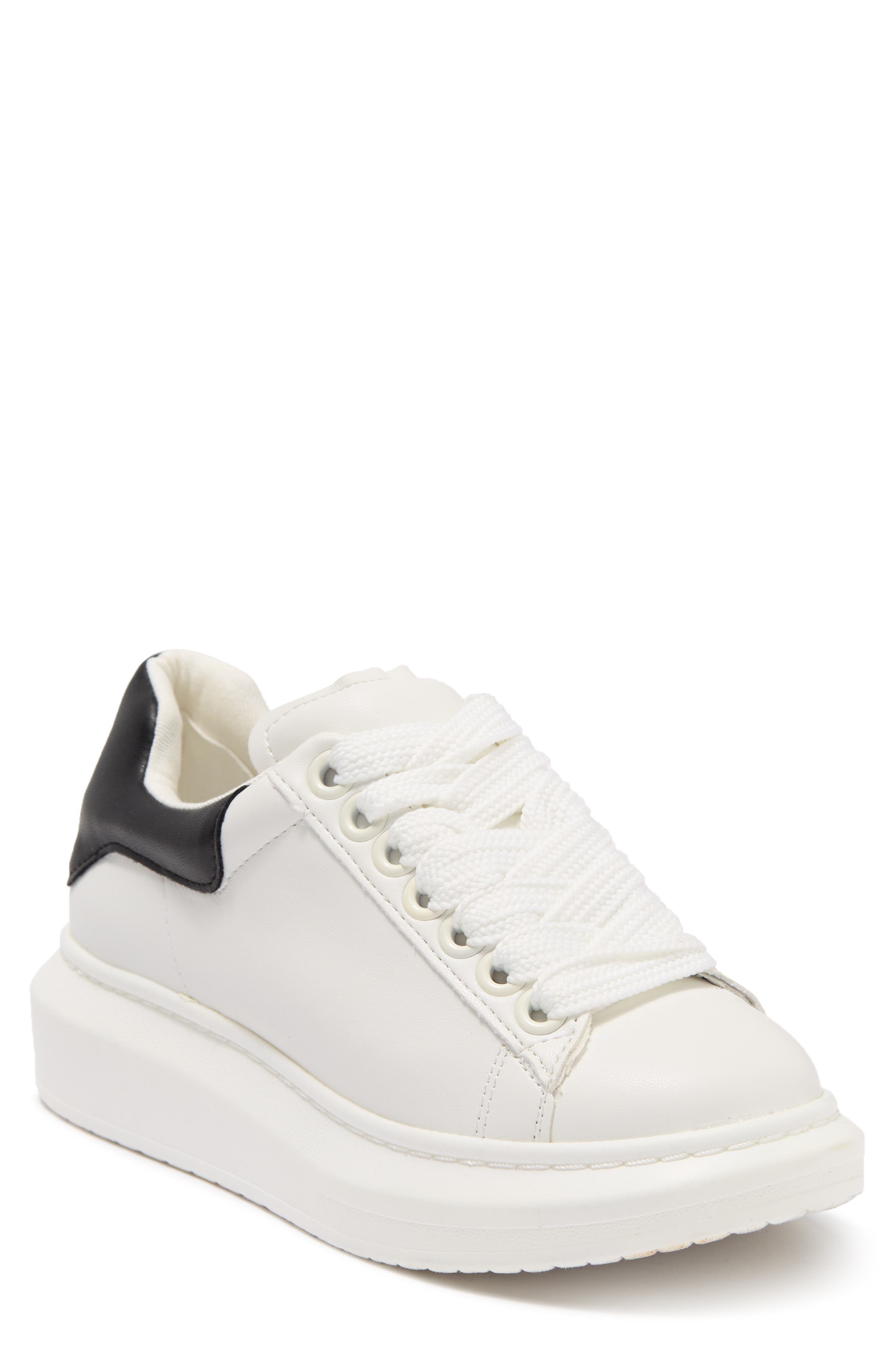 white slip on platform shoes