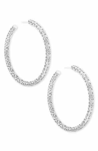 Kendra Scott 14k White Gold Sophia Drop Earrings With Pave Diamonds — Otra Vez  Couture Consignment