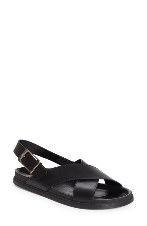 The Row Crossover Strap Sandal Black at Nordstrom,