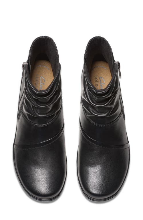Clarks ® Cora Pace Boot In Black Leather