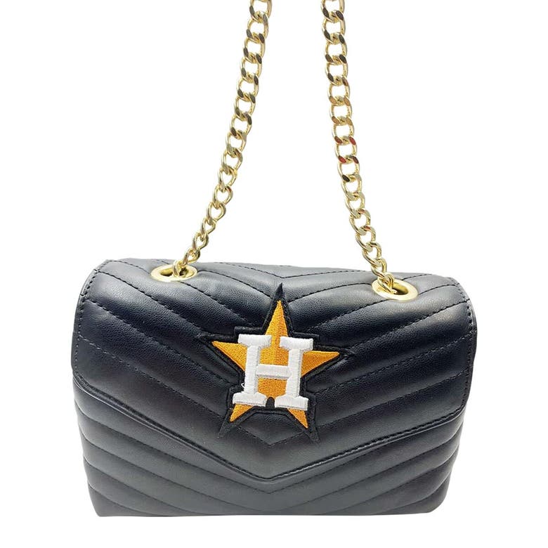 Cuce Houston Astros Quilted Crossbody Purse In Neutral