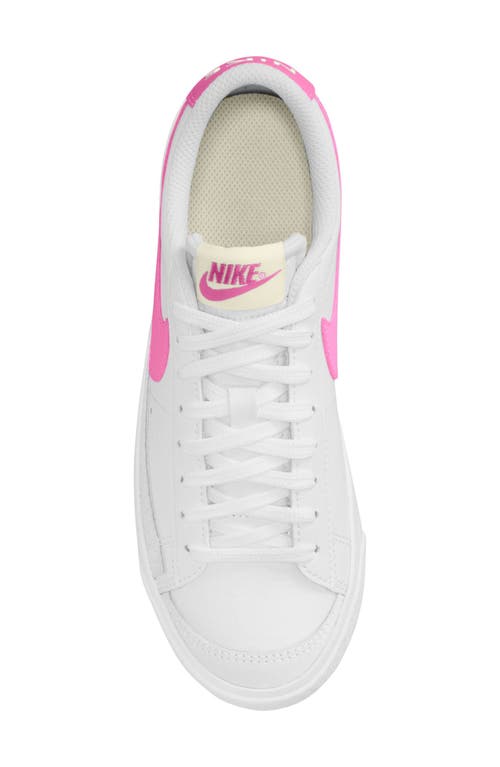 Shop Nike Kids' Blazer Low '77 Low Top Sneaker In White/playful Pink/sail