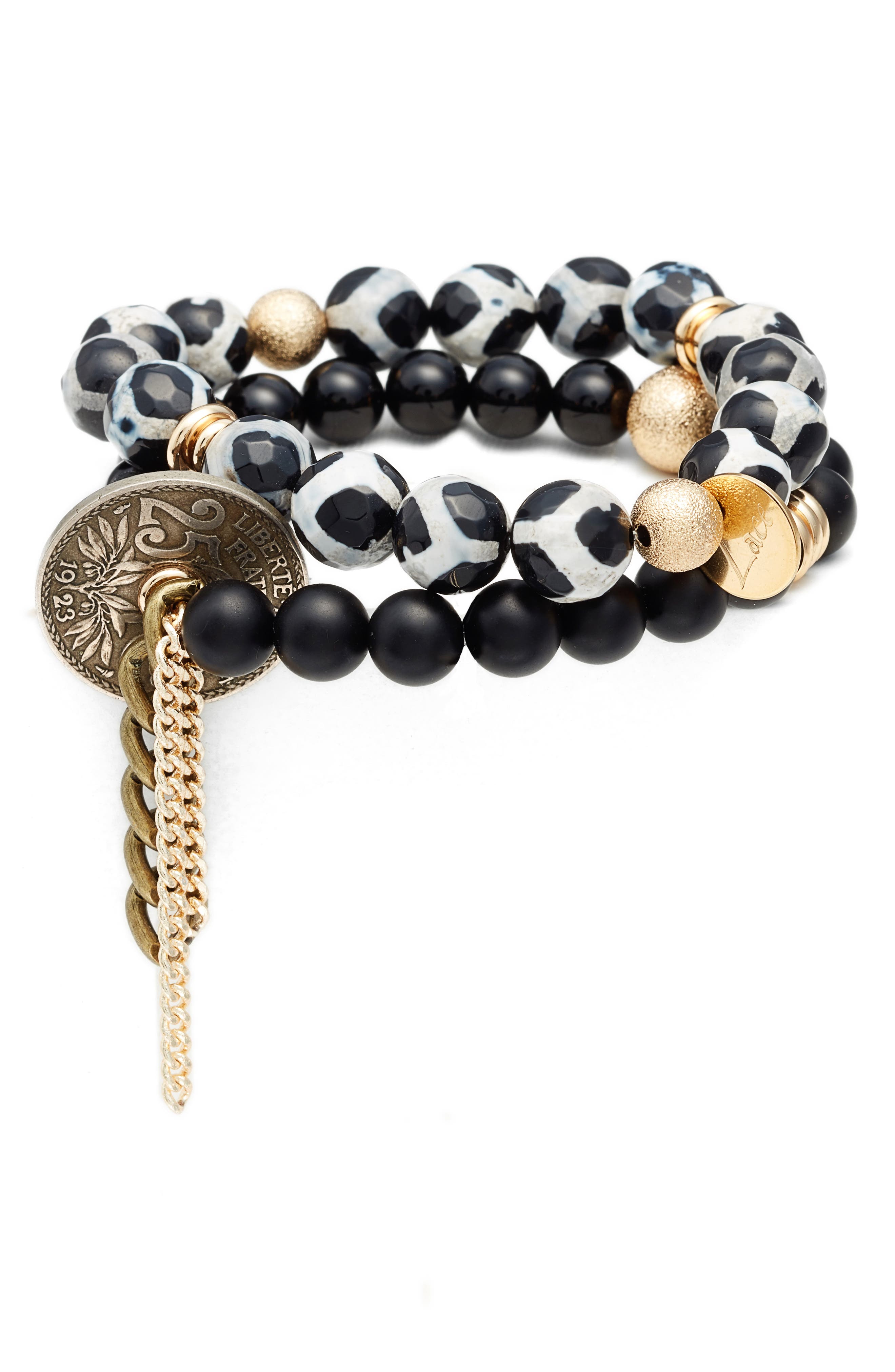 The Lace Project Set of 2 Bead Stretch Bracelets Nordstrom