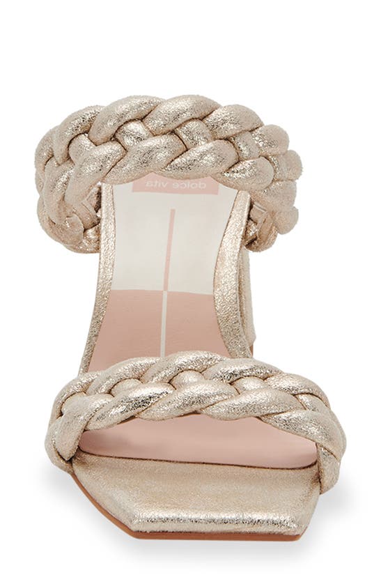 Dolce Vita Paily Heels In Light Gold Metallic Stella Suede In Gold