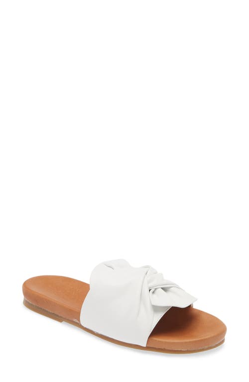 Knotty Slide Sandal in White