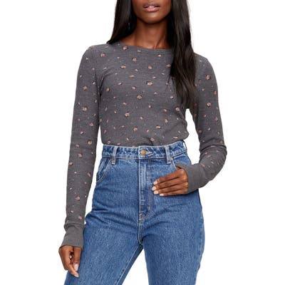 Michael Stars Juliet Crewneck Top, Grey