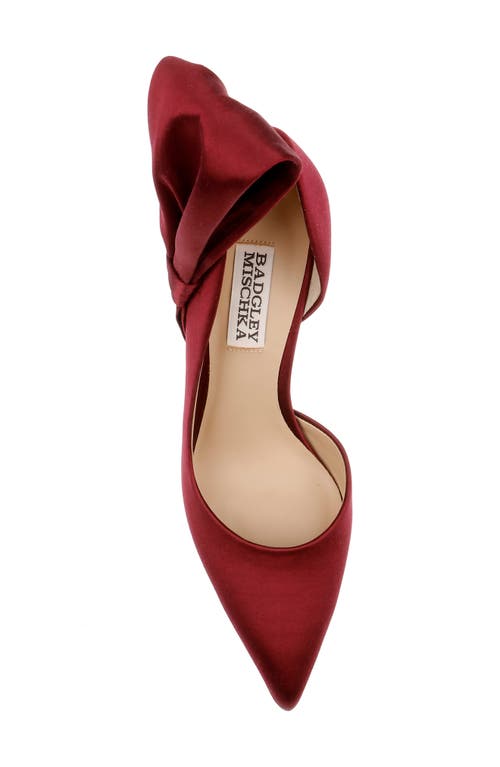 Shop Badgley Mischka Collection Alejandra Pointed Toe Half D'orsay Pump In Chianti