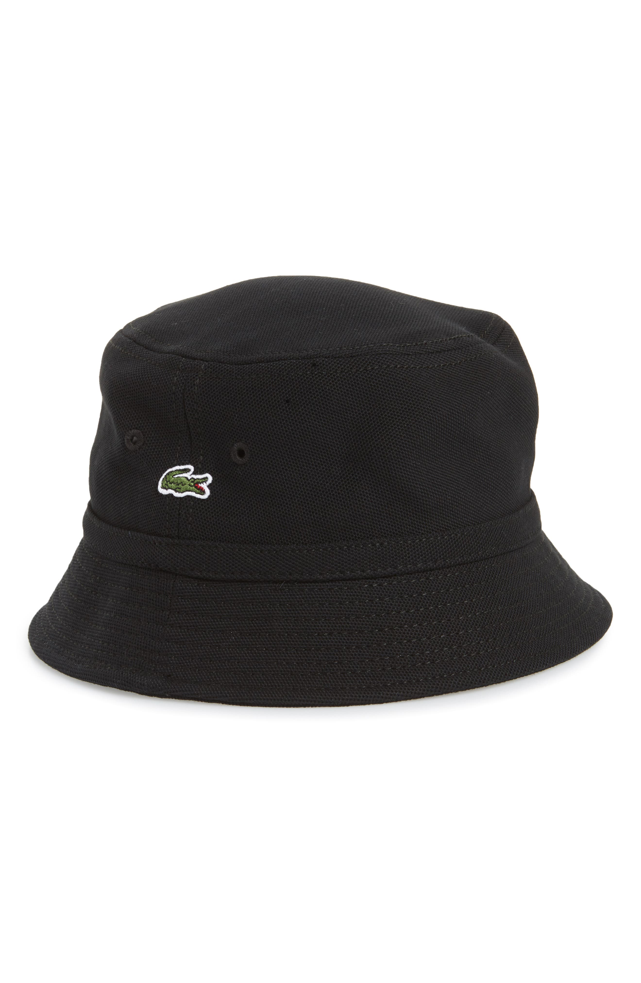 lacoste bucket hat black