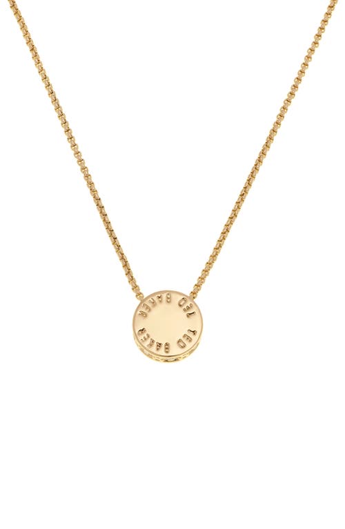 Ted Baker London Sebille Sparkle Dot Pendant Necklace in Gold Tone Clear Crystal at Nordstrom