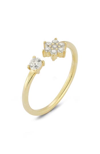 Glaze Jewelry Cz Open Band Ring In Gold