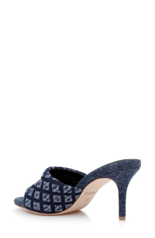 L Agence L'agence Denise Slide Sandal In Dark Denim