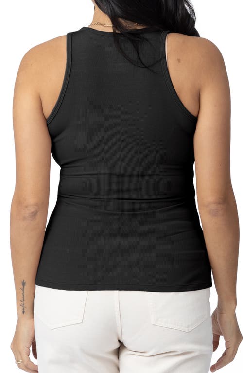 Shop Kindred Bravely Racerback Maternity/nursing Tank In Black