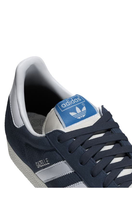 Shop Adidas Originals Gazelle Sneaker In Preloved Ink/ White/ White