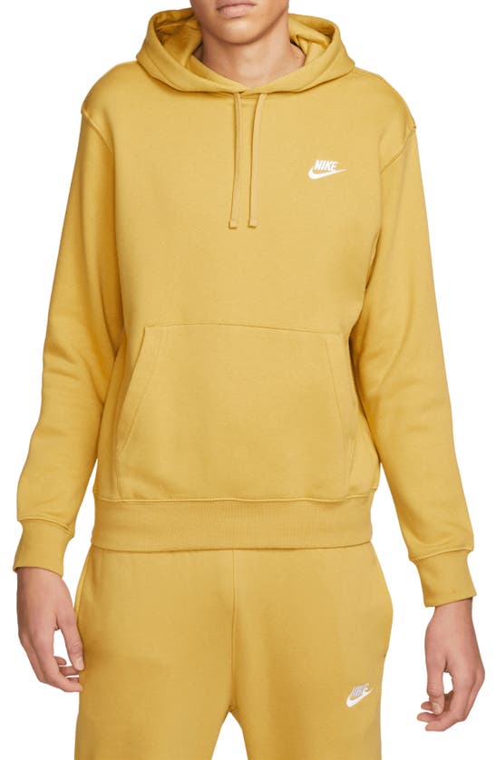 sencillo Romper Último Nike Sportswear Club Hoodie In Wheat Gold/ Wheat Gold/ White | ModeSens
