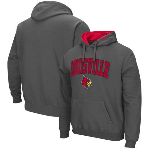 Cardinals Baseball St. Louis Cardinals Antigua Chenille Victory CB Pullover Hoodie XLarge Black/Grey Heather