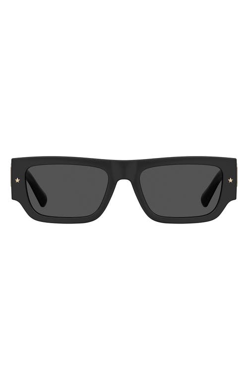 Chiara Ferragni 53mm Rectangle Sunglasses In Black