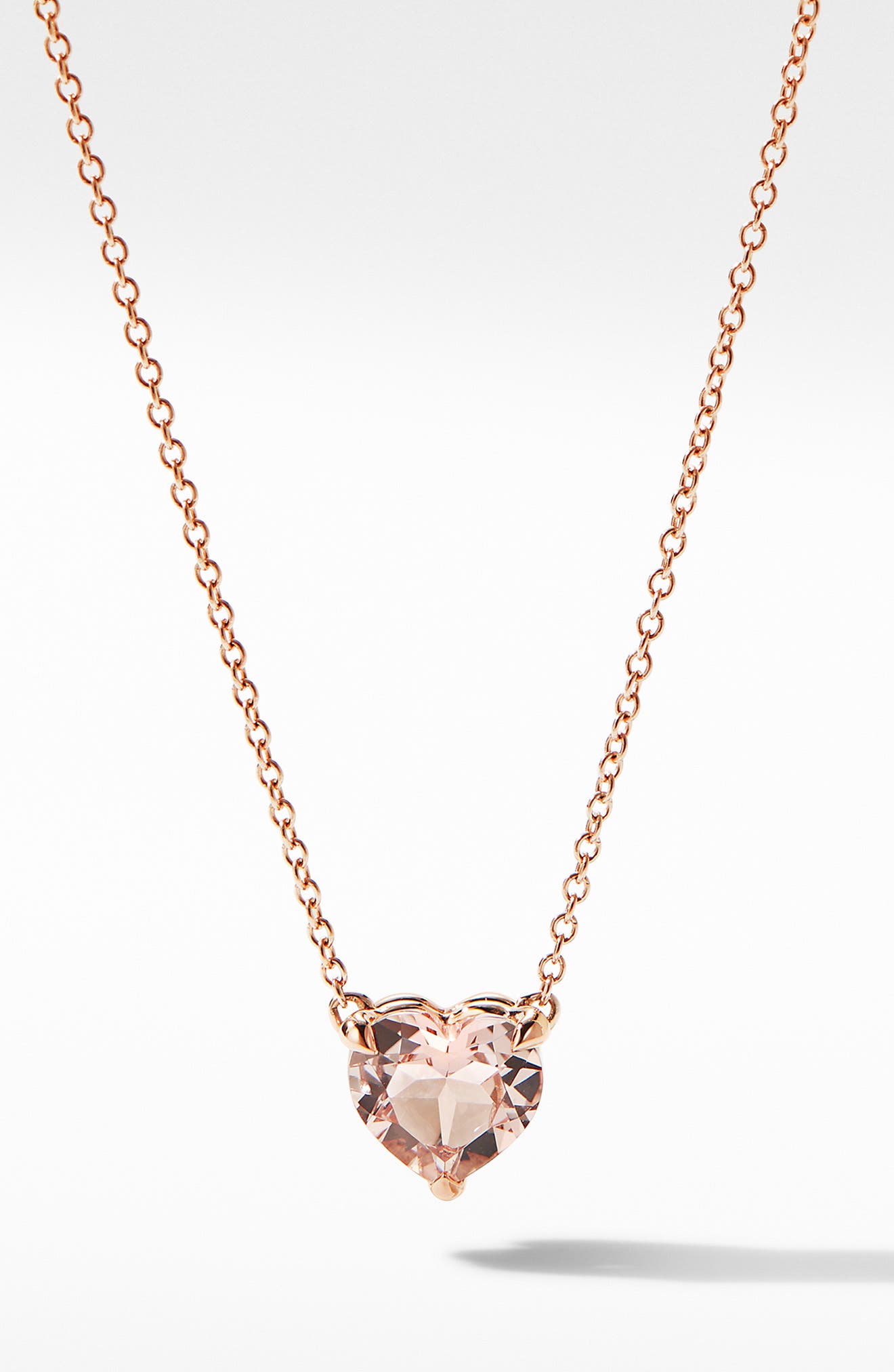 morganite heart necklace