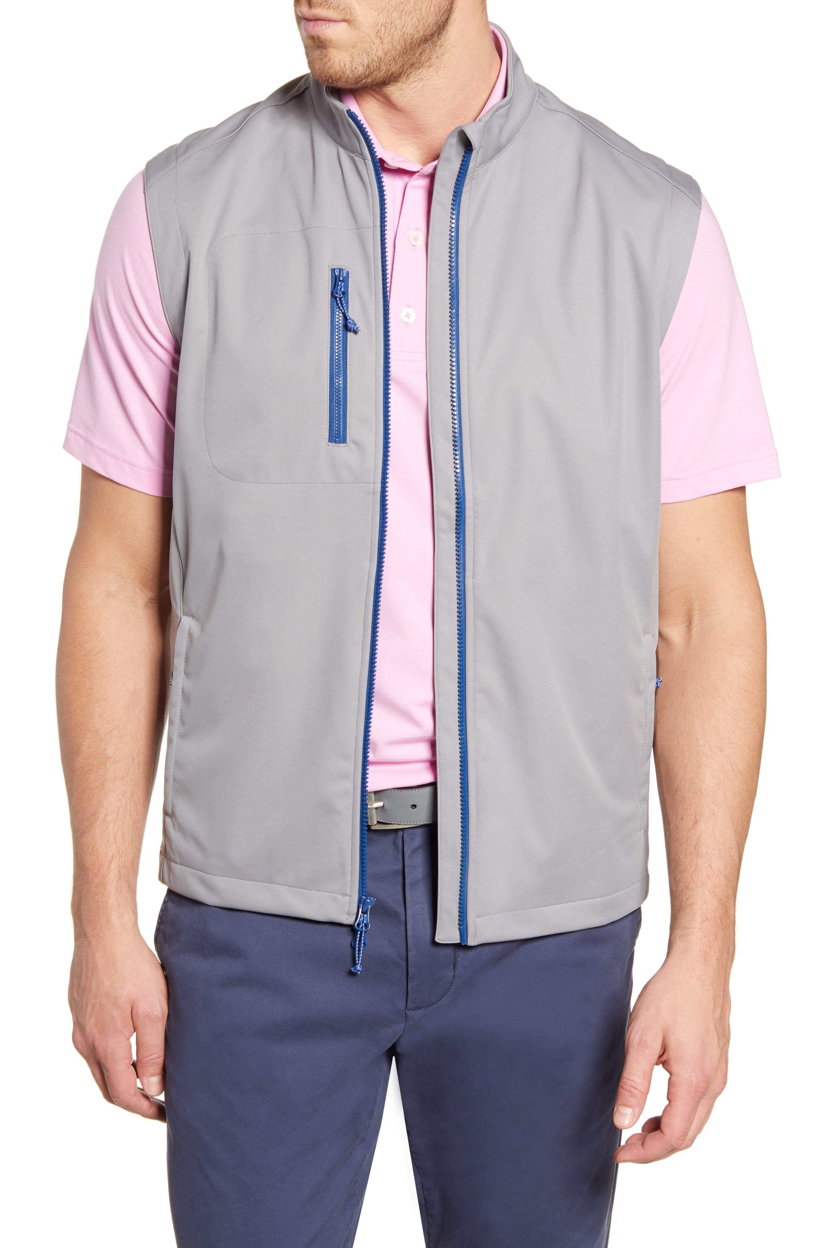 Johnnie-O Firestone Zip Vest, Grey