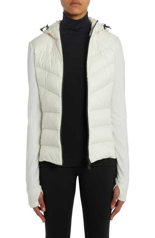 Moncler Grenoble Quilted Nylon & Stretch Fleece Hooded Cardigan at Nordstrom,