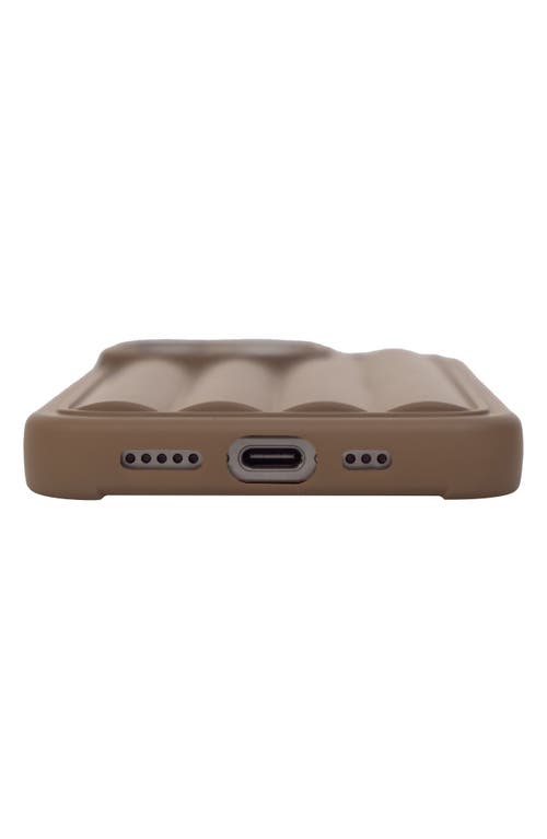 Auramma Roman Stripes Iphone 14 Pro Case In Coffee