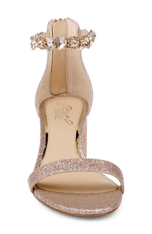 Jewel Badgley Mischka Catalina Ankle Strap Sandal In Rose Gold
