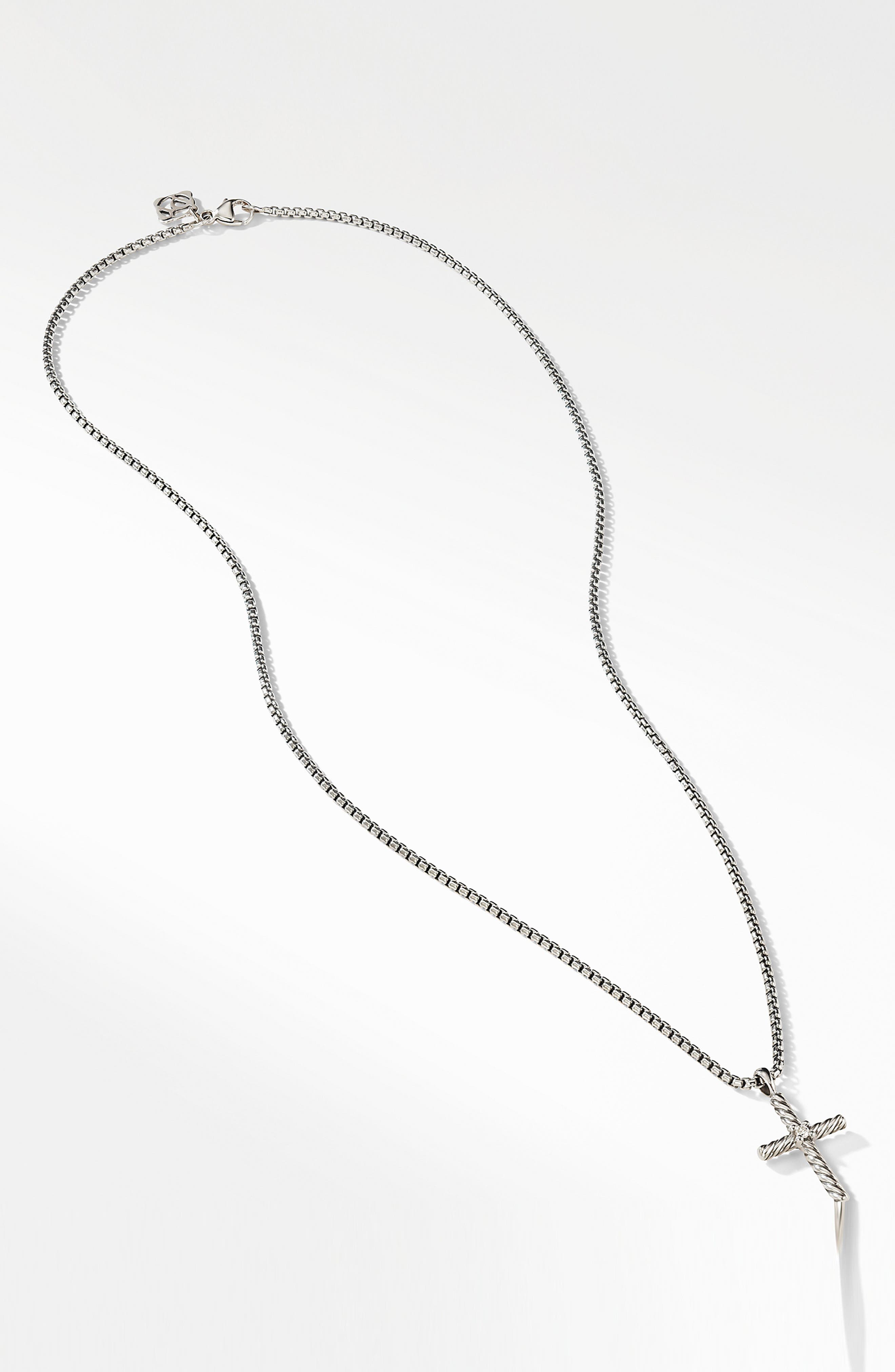 cable classics cross necklace with diamond