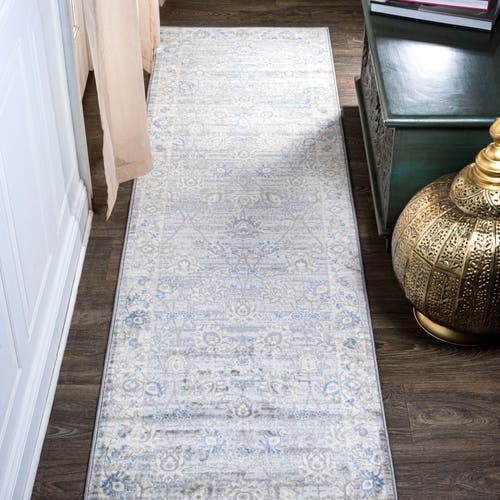 Jonathan Y Modern Persian Vintage Moroccan Traditional Area Rug In Gray/blue