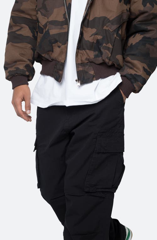 Mnml Ultra Baggy Cotton Cargo Pants In Black