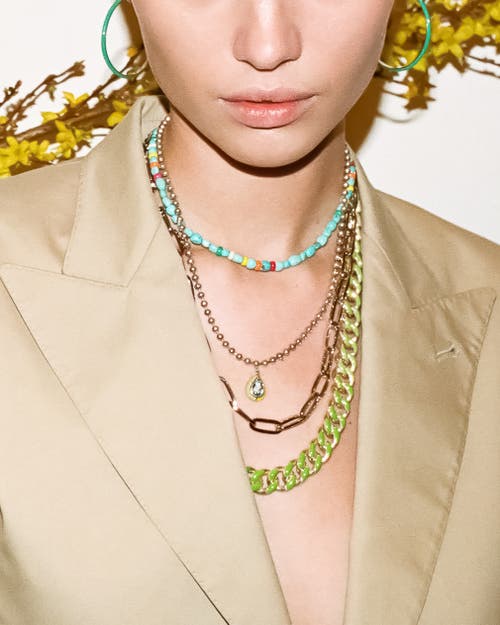 Fry Powers Turquoise Nuggets Sunrise Collar Necklace In 92.5 Sterling Silver