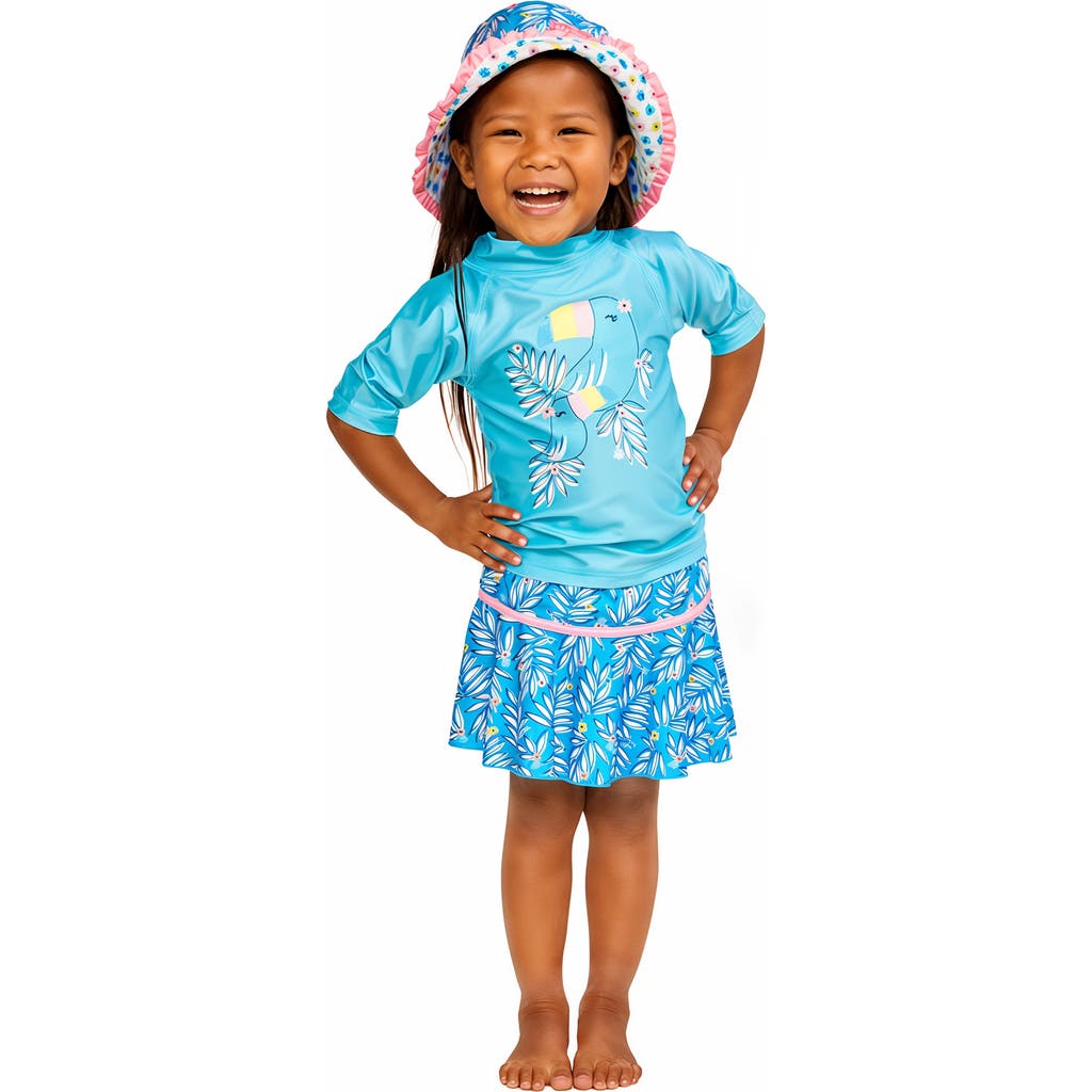 Uv Skinz 3pc Sun & Swim Set In Aqua Rainbow Toucan