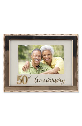 LAWRENCE FRAMES LAWRENCE FRAMES BEADED 50TH ANNIVERSARY 4X6 FRAME 